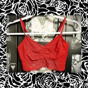 VS PINK Red Laced Bralette